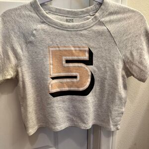 Cult of Individuality Gray and Gold Kids Tee with Number 5
